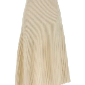 Ivory wool blend skirt