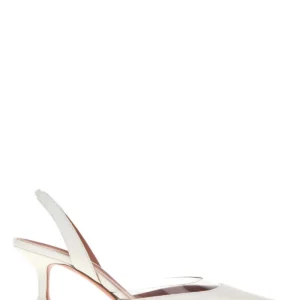 White nappa leather Lara pumps