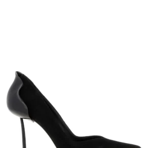 Black suede Petalo pumps