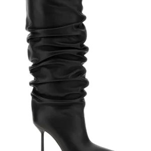Black leather Bella boots