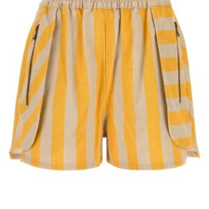 Embroidered cotton blend shorts