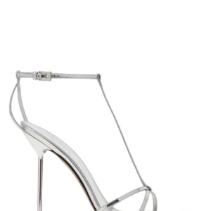 Silver leather Lidia T sandals