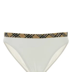 White stretch nylon bikini bottom