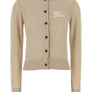 Beige cotton and wool cardigan