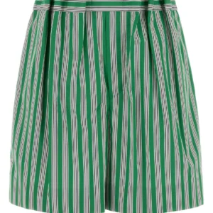 Embroidered poplin shorts