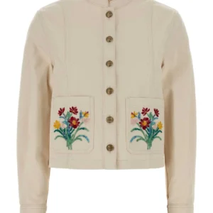 Cream denim jacket