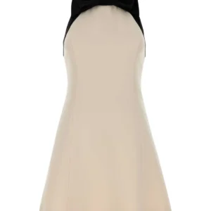 Ivory crepe couture mini dress