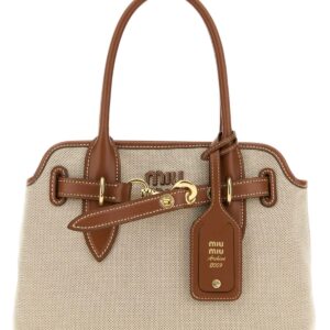 Two-tone canvas Aventure shopping bag