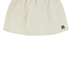 Ivory cotton mini skirt
