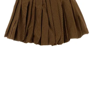 Embroidered cotton mini skirt