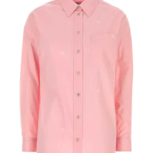 Embroidered poplin shirt