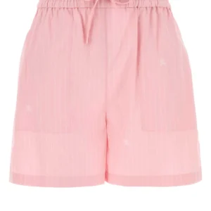 Embroidered poplin shorts