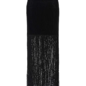 Black jersey skirt