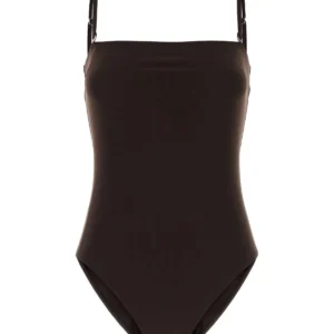 Chocolate stretch nylon swimsuit