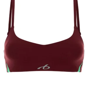 Burgundy stretch nylon bra