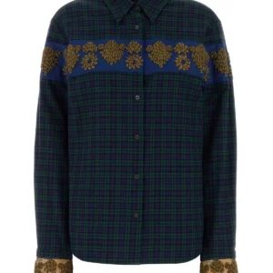 Embroidered flannel Chloris shirt