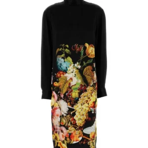 Black satin Dontisy dress