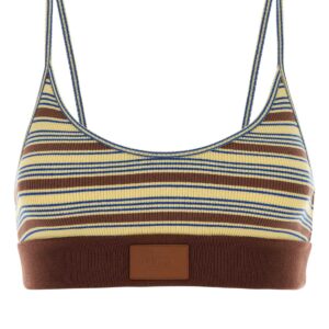 Embroidered stretch cotton crop-top