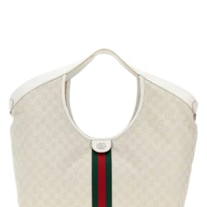 GG fabric large Gucci Giglio shopping bag