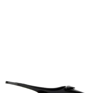 Black leather ballerinas