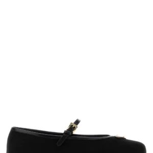 Black canvas ballerinas