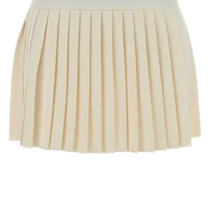 Ivory GG jersey mini skirt