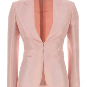 Pink faille blazer