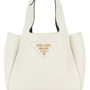 White leathermini Prada Laison handbag