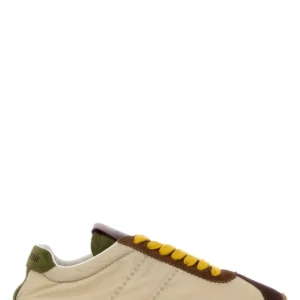 Multicolor fabric and suede Plume sneakers