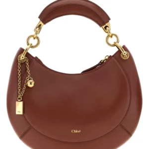 Brick leather ChloÃ© Banana handbag