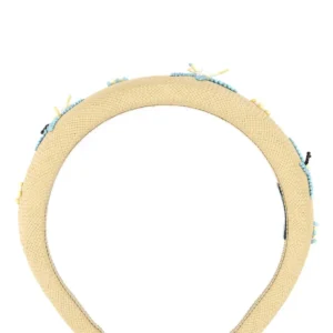 Cream canvas hairband
