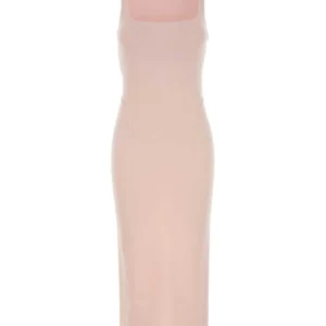 Pastel pink knit dress