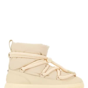 Cream fabric Altive ankle boots