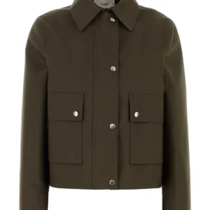Army green drill jacket