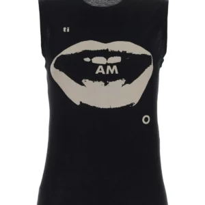Black cotton tank top