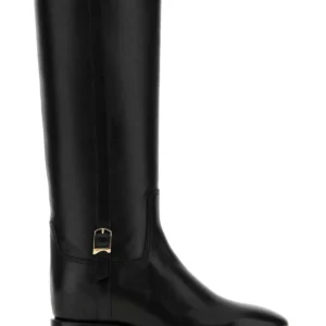 Black leather Mandy boots