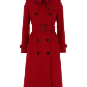 Red cashmere coat