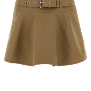 Camel cotton pant-skirt
