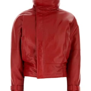 Red leather jacket