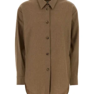 Camel stretch wool blend Goya shirt