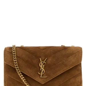 Camel suede small LouLou shoulder bag