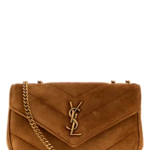 Camel suede mini LouLou shoulder bag