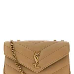 Beige leather small LouLou shoulder bag