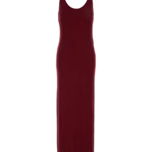Burgundy jersey dress