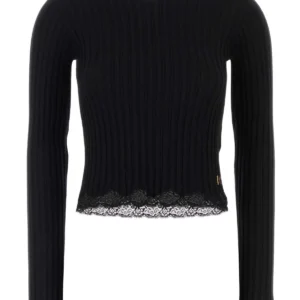Black cashmere t-shirt