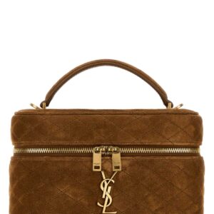 Camel suede Vanity Gab handbag