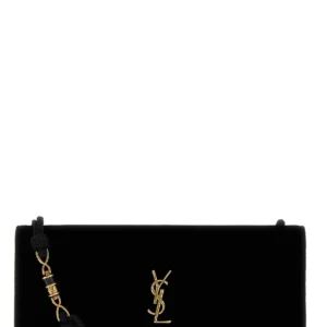 Black velvet Kate shoulder bag