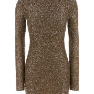 Embellished fabric mini dress