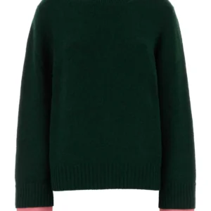Bottle green wool blend sweater